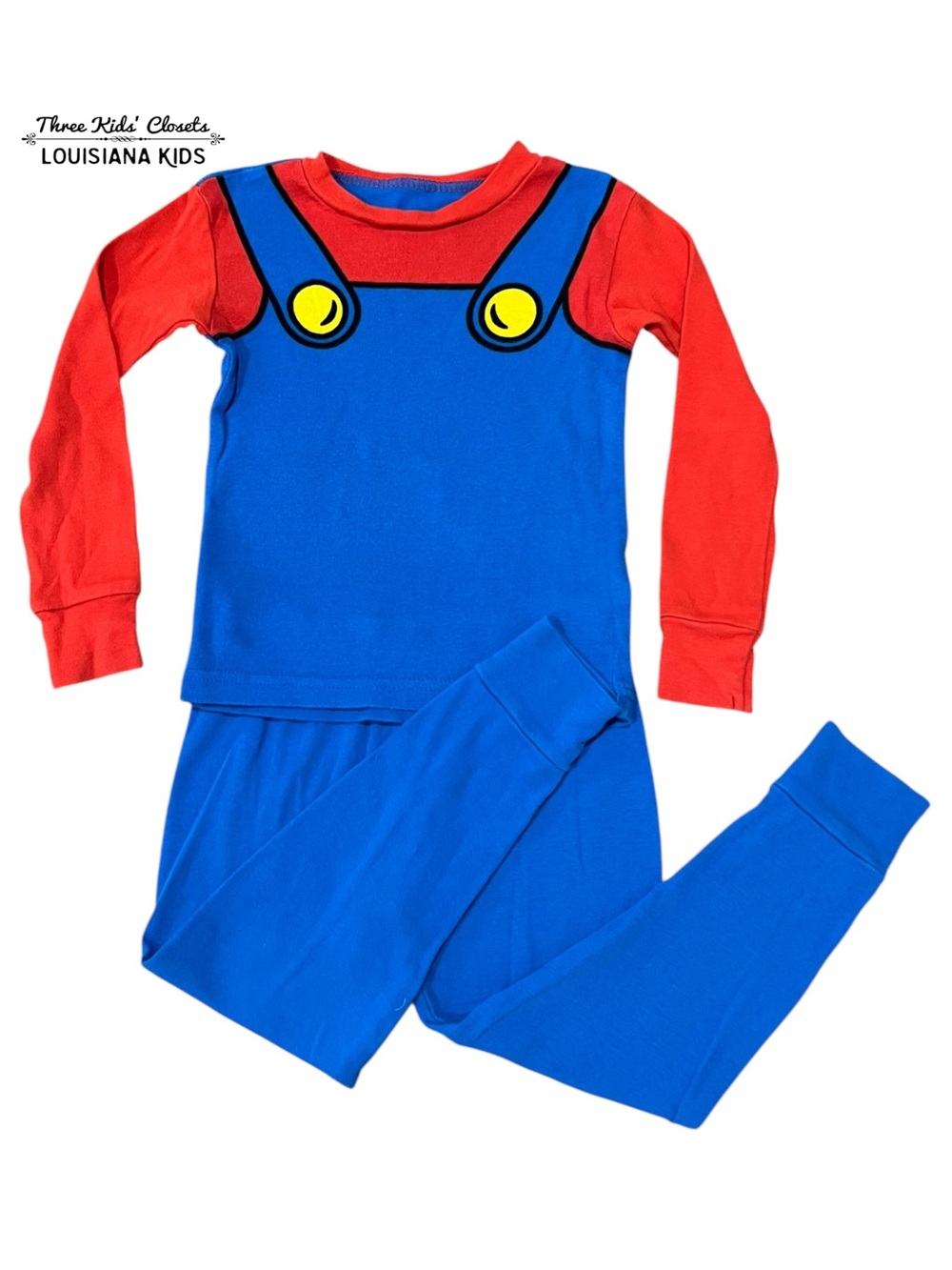 Super Mario 4Y Nintendo Blue & Red Mario Pajamas